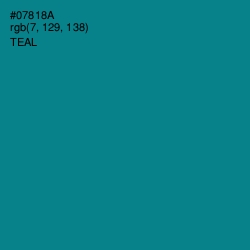 #07818A - Teal Color Image