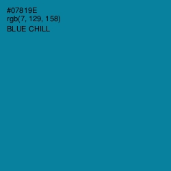 #07819E - Blue Chill Color Image