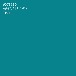 #07838D - Teal Color Image