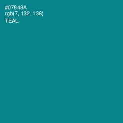 #07848A - Teal Color Image