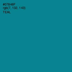 #07848F - Teal Color Image