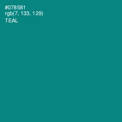 #078581 - Teal Color Image