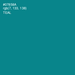 #07858A - Teal Color Image