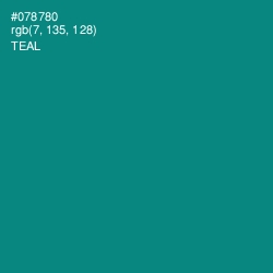 #078780 - Teal Color Image