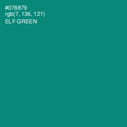 #078879 - Elf Green Color Image