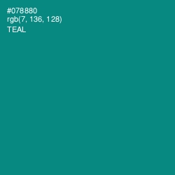 #078880 - Teal Color Image