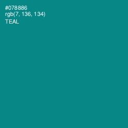 #078886 - Teal Color Image