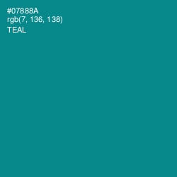 #07888A - Teal Color Image