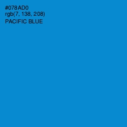#078AD0 - Pacific Blue Color Image