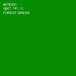 #078D01 - Forest Green Color Image