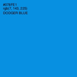 #078FE1 - Dodger Blue Color Image