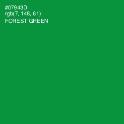#07943D - Forest Green Color Image