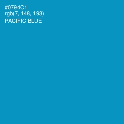 #0794C1 - Pacific Blue Color Image