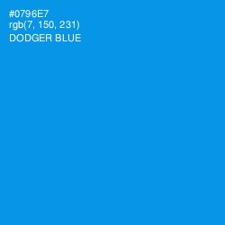 #0796E7 - Dodger Blue Color Image