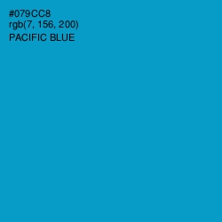 #079CC8 - Pacific Blue Color Image