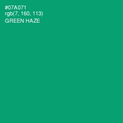 #07A071 - Green Haze Color Image