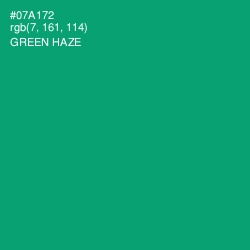 #07A172 - Green Haze Color Image