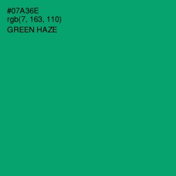 #07A36E - Green Haze Color Image