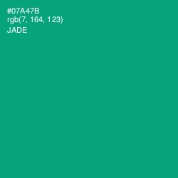 #07A47B - Jade Color Image