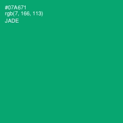 #07A671 - Jade Color Image