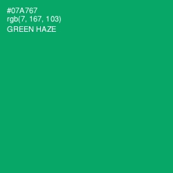 #07A767 - Green Haze Color Image
