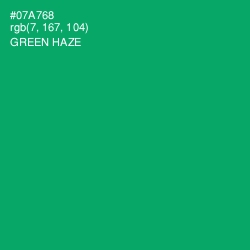 #07A768 - Green Haze Color Image