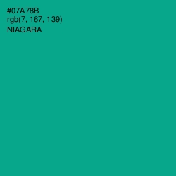 #07A78B - Niagara Color Image