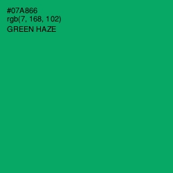 #07A866 - Green Haze Color Image