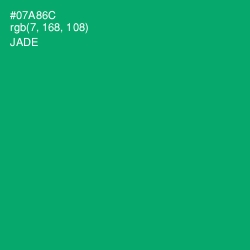 #07A86C - Jade Color Image