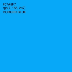 #07A8F7 - Dodger Blue Color Image