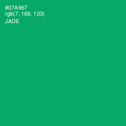 #07A967 - Jade Color Image