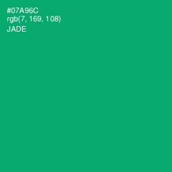 #07A96C - Jade Color Image