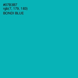 #07B3B7 - Bondi Blue Color Image