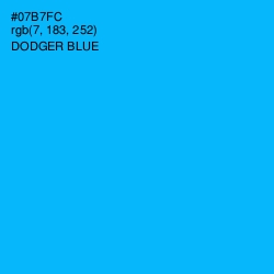 #07B7FC - Dodger Blue Color Image