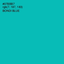 #07BBB7 - Bondi Blue Color Image