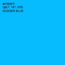 #07BBFF - Dodger Blue Color Image