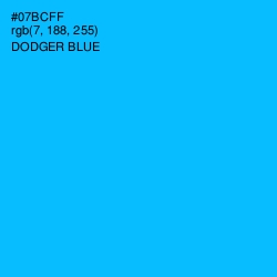 #07BCFF - Dodger Blue Color Image