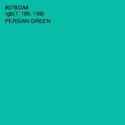 #07BDA8 - Persian Green Color Image