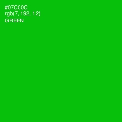 #07C00C - Green Color Image