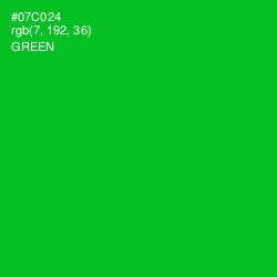 #07C024 - Green Color Image