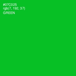 #07C025 - Green Color Image
