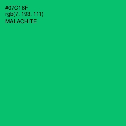 #07C16F - Malachite Color Image