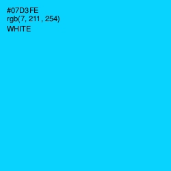 #07D3FE - Bright Turquoise Color Image