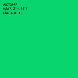 #07D66F - Malachite Color Image