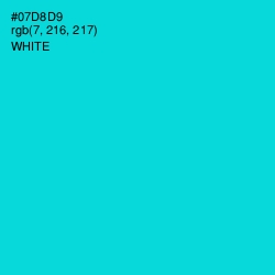 #07D8D9 - Robin's Egg Blue Color Image