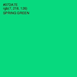 #07DA7E - Spring Green Color Image