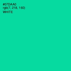 #07DAA0 - Caribbean Green Color Image