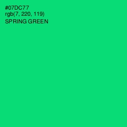 #07DC77 - Spring Green Color Image
