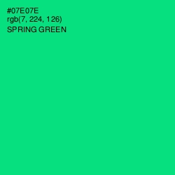 #07E07E - Spring Green Color Image