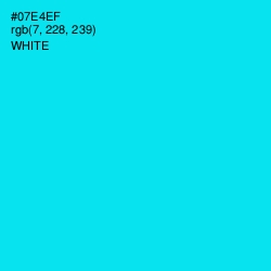 #07E4EF - Cyan / Aqua Color Image